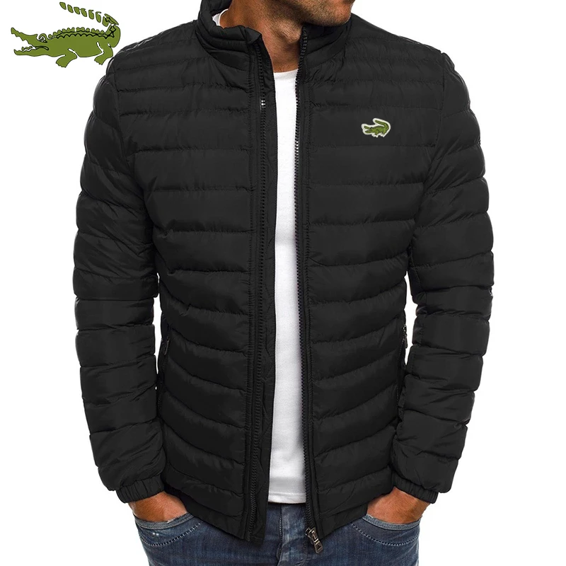 High Quality Cartelo Autumn Winter New Men's Embroidery Waterproof Windproof Fashion Casual Mock Collar Cotton Jacket