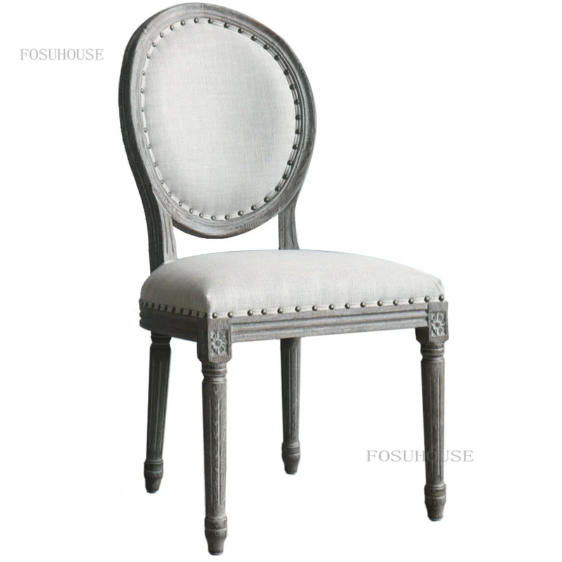 S Retro Home Furniture Creative Solid Wood Made Old Dining Chair Armchair Photo Studio Dining Chair U
