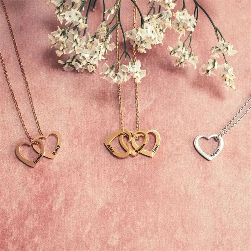 

Ожерелье с кулоном женское из нержавеющей стали с гравировкой в виде сердца