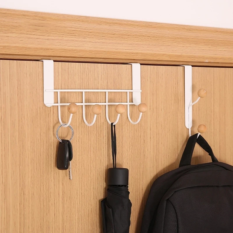 

Punch-free Clothes Hat Hanging Hooks Multi-function Storage Commodity Shelf Door Back Hook Key Holder Home Organization Hanger