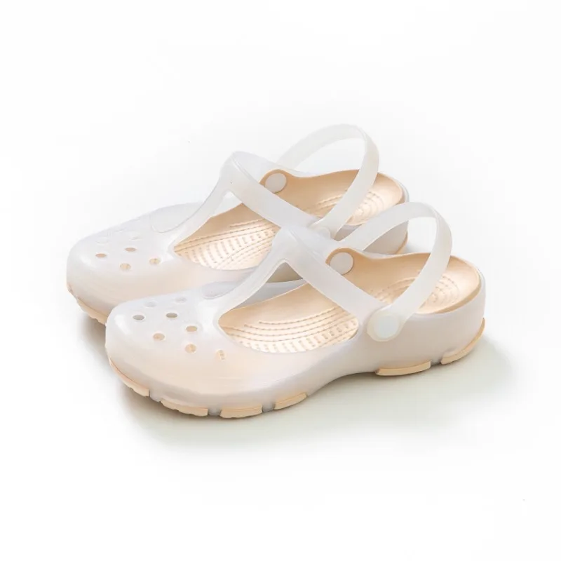 Сандалии-желе женские на нескользящей подошве повседневные пляжные босоножки с