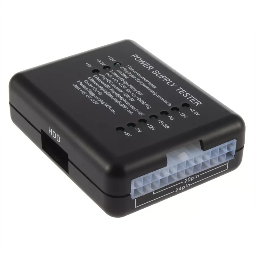 

Power Supply Tester Checker LED 20/24 Pin for PSU ATX SATA HDD Tester Checker Meter Measuring for PC Compute Wholesale