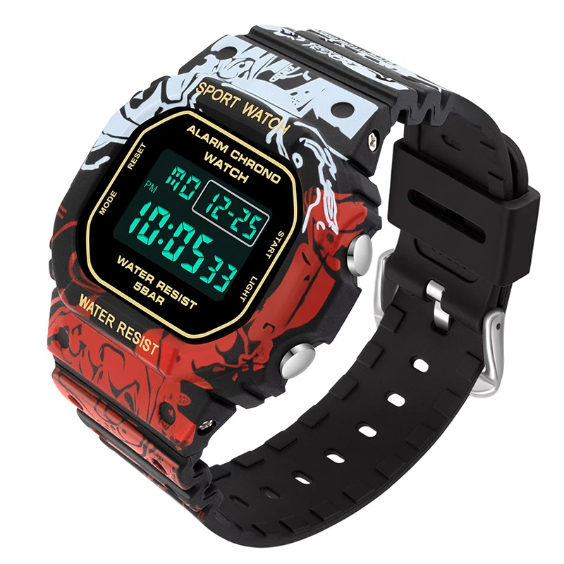 Men Digital Military Watches Fashion Lover's Electronic LED Sports Wrist Watch For Man Woman Relogio Masculino Waterproof Clock