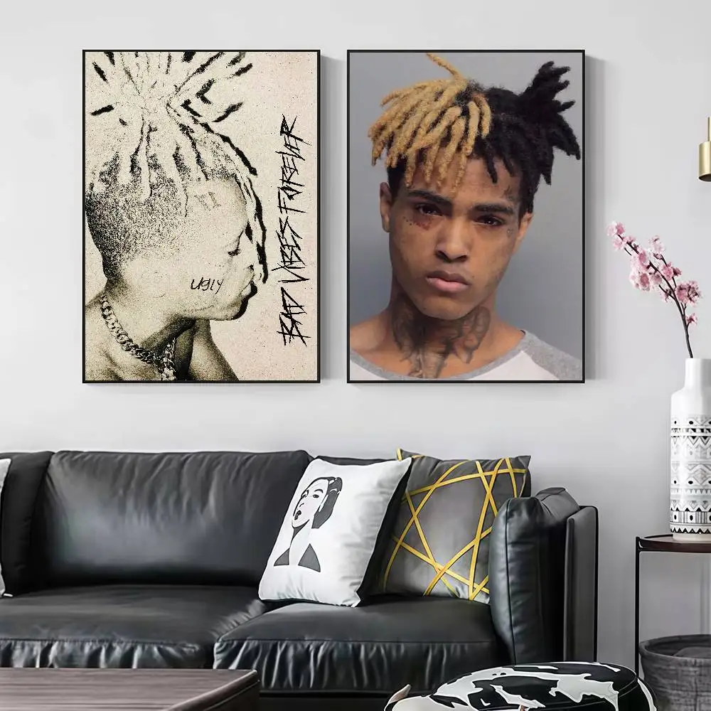 Фото Самоклеящиеся отклеивающиеся постеры-наклейки Bad Vibes Forever X-XXXTENTACIONS подходят для безрамного декора стен в комнате. №3