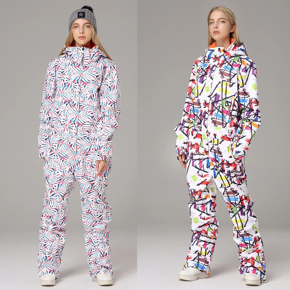 Новый цельный лыжный костюм женский утепленный теплый комбинезон для занятий