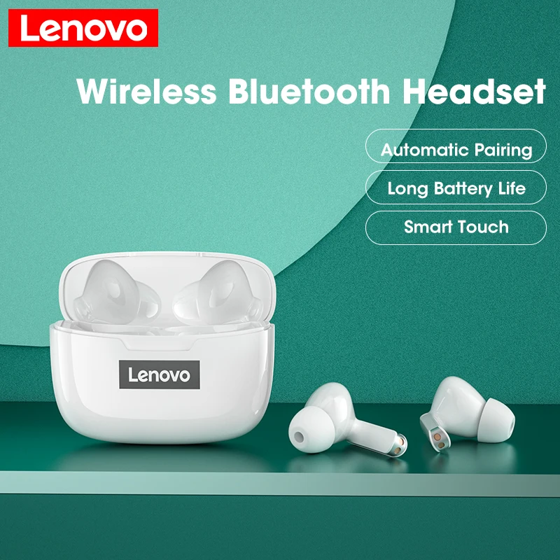 

Оригинальные беспроводные наушники Lenovo TWS Bluetooth 5,0 двойное Стерео шумоподавление бас сенсорное управление длительный режим ожидания шумопо...