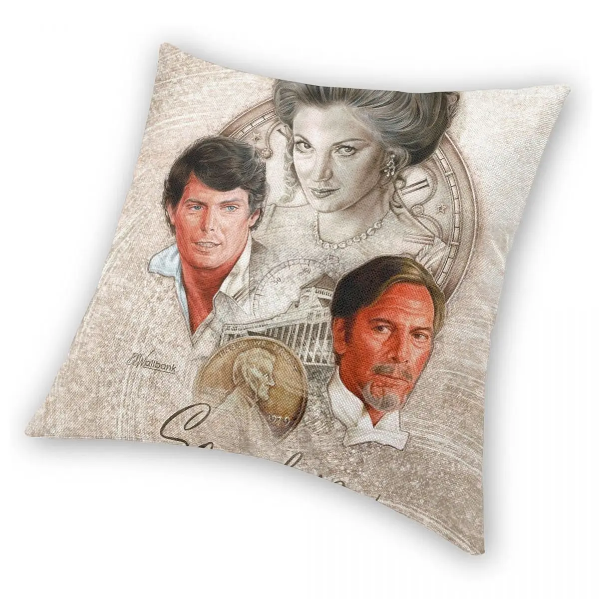 Чехол с квадратной подушкой чехол из полиэстера и льна бархатным узором