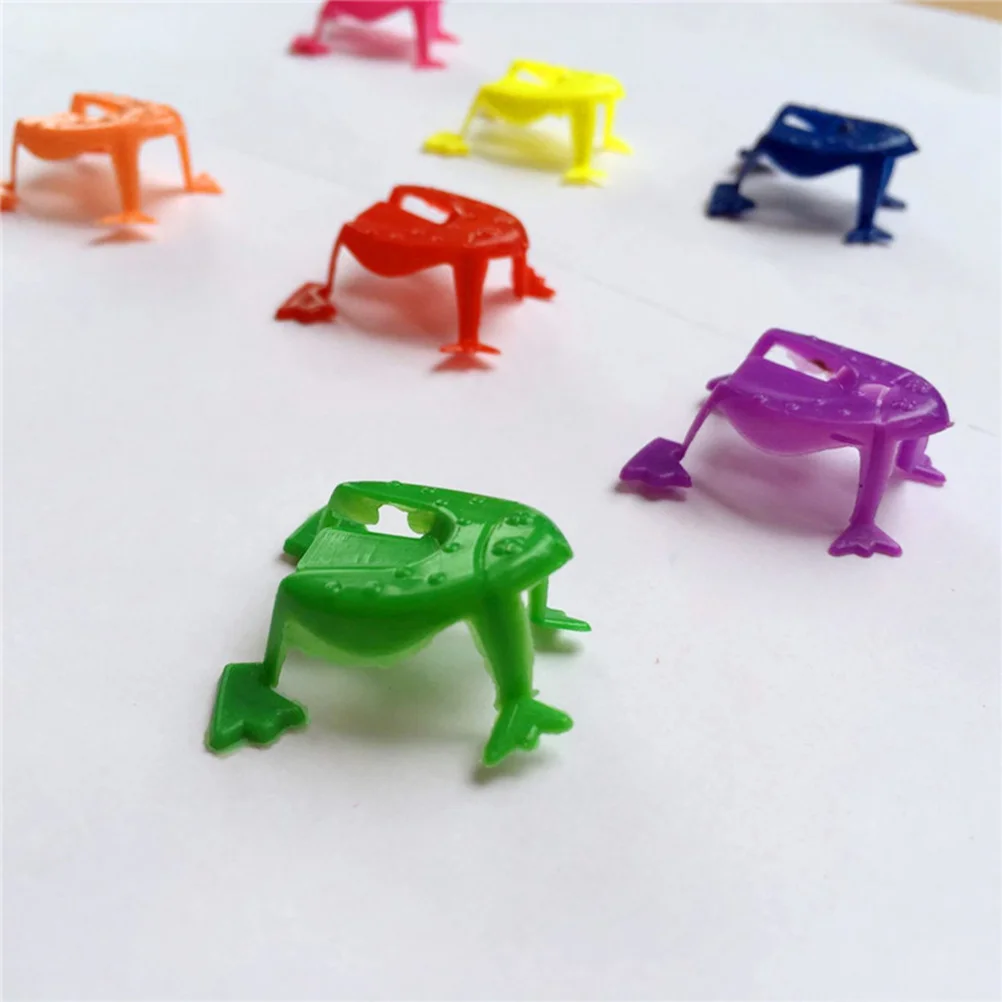 

100 шт., детские пластиковые игрушки в виде лягушки