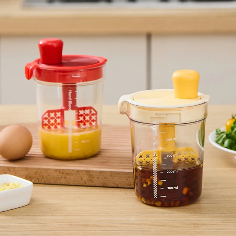 Ручная смесь для яиц с градуированной чашкой смешивания домашний миксер приправ