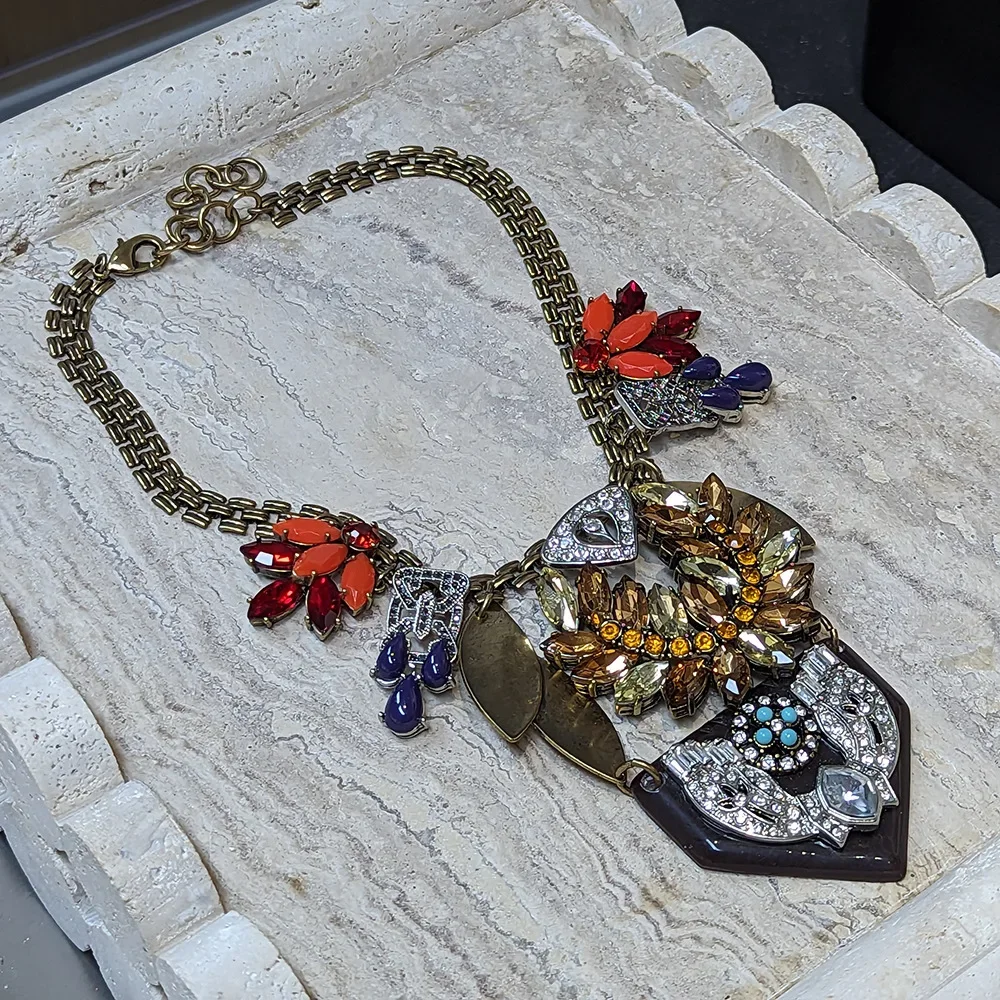 Винтажное украшенное ожерелье ручной работы уникальный большой кулон Ауры