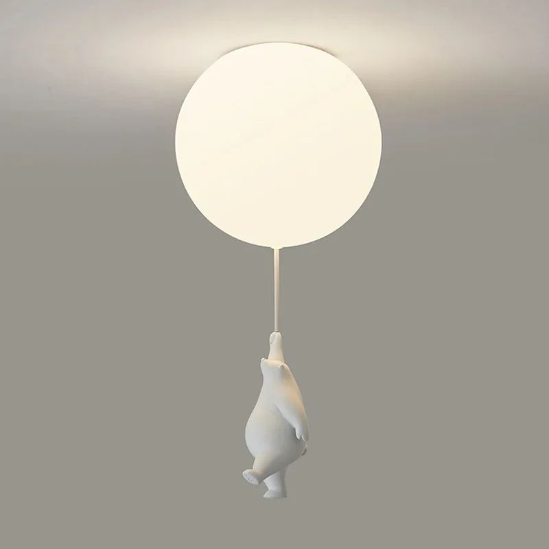 

Cartoon Children's Room Ceiling Lamp Aisle Hallway Lamp Chandelier Cartoon Creative Bear Warm Boys and Girls Bedroom Lamps