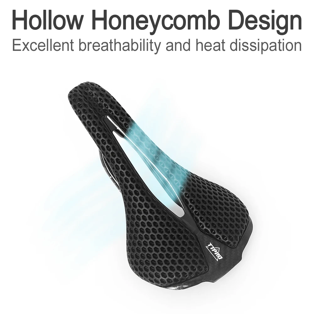 TTPRO 3D печатное велосипедное седло из углеродного волокна Сверхлегкая полая
