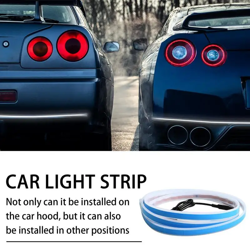 

LED 12V Car Hood Light Strip Hood Light Strip Waterproof Flexible PVC Running Light With High Brightness For Car Hood Car Door