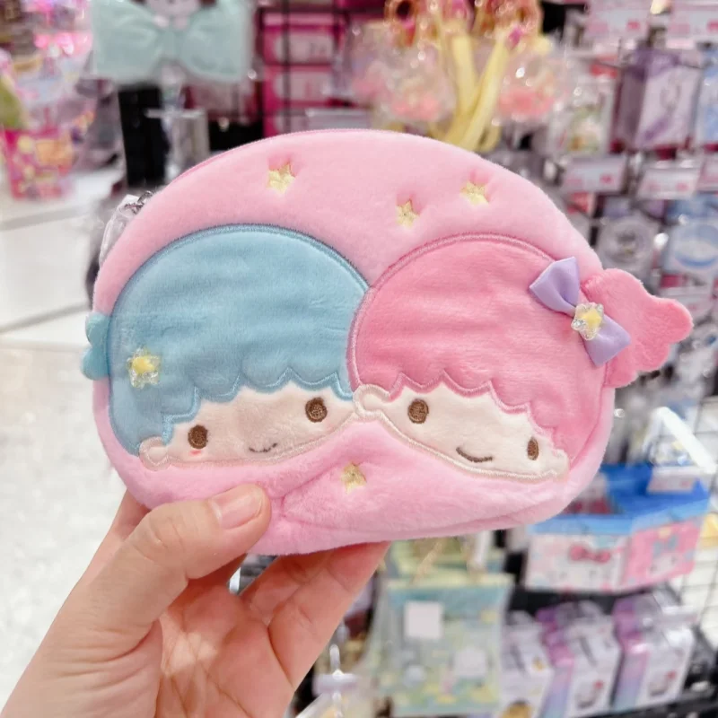 Фото Кошелек Sanrio Little Twin Stars Kikilala, маленькая сумка для хранения мелочей, подвеска-брелок с пряжкой в виде звезды, подарок, украшение, игрушка №1