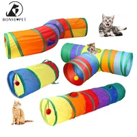 11 styles rainbow tunnel cat toy sound foldable pet scratcher cat track interactive toys for cats accessories