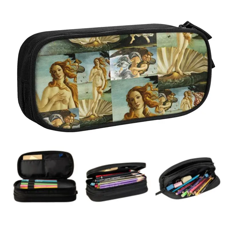 

Sandro Botticelli Pencil Cases for Boys Gilrs Large Storage Art Pen Box Bag School Supplies