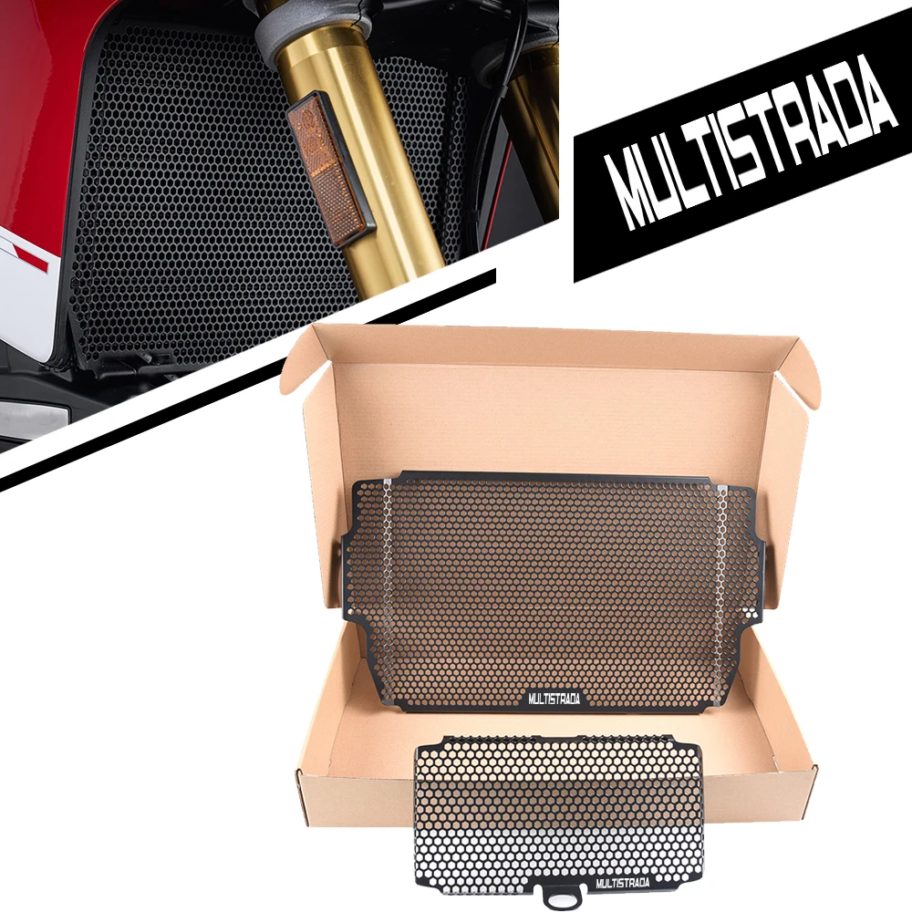 

Multistrada1200/S Motorbike For Ducati Multistrada 1200 S D air 2015-2017 Radiator Guard Protector Grille Cover Oil Cooler Guard