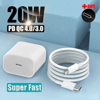 20w 18w pd usb c charger for iphone 13 pro max 12 11 xs xr mini fast charger type c qc 3 0 quick charging cable phone charger