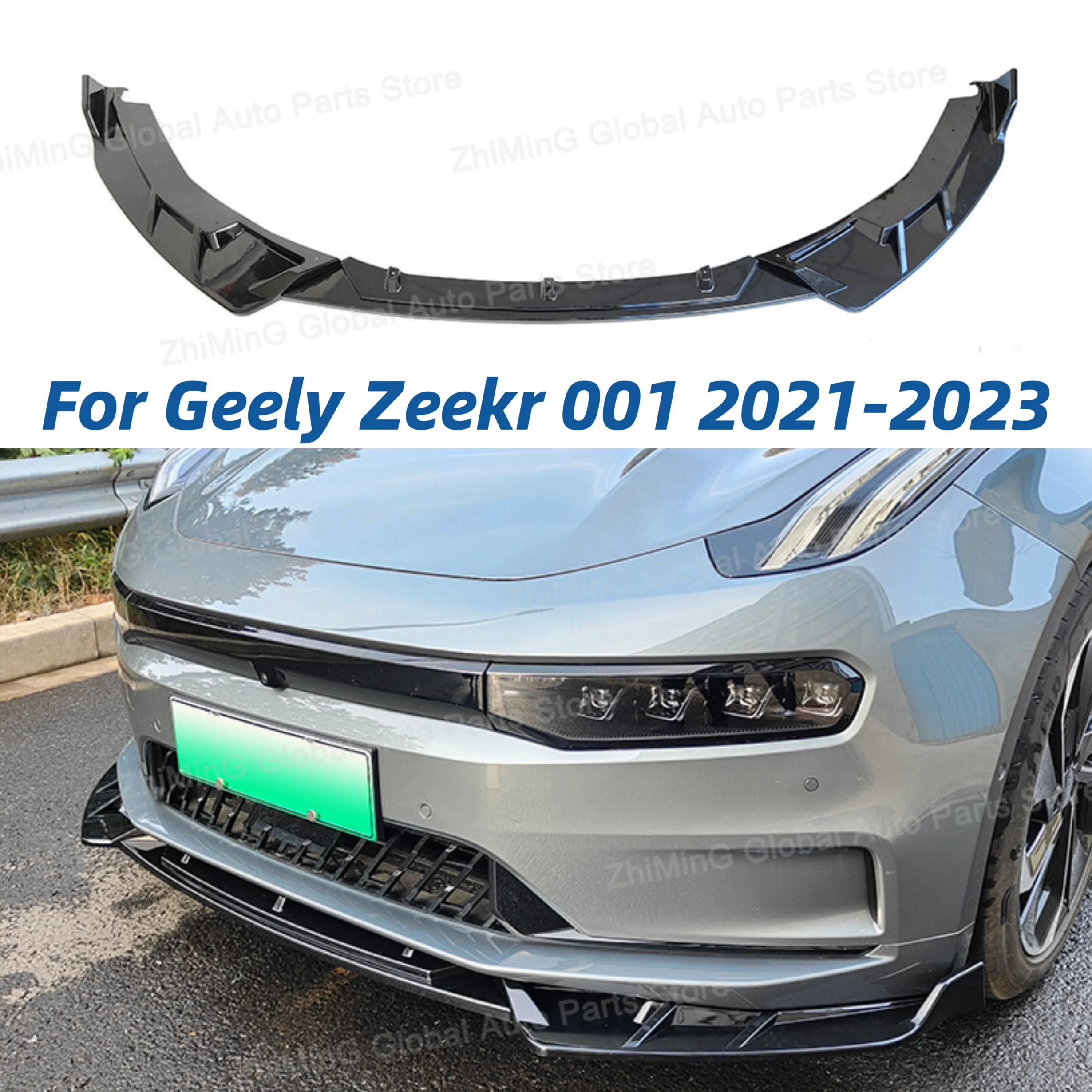 

Для Geely Zeekr 001 2021-2023, аксессуары, карбоновая отделка, передняя лопата автомобиля, передняя губа, защита переднего бампера, анти-хотный гарнир