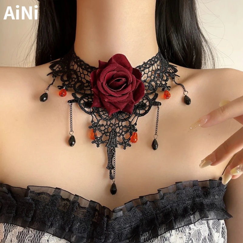 Модные ювелирные изделия роскошное темпераментное ожерелье с цветком для женщин