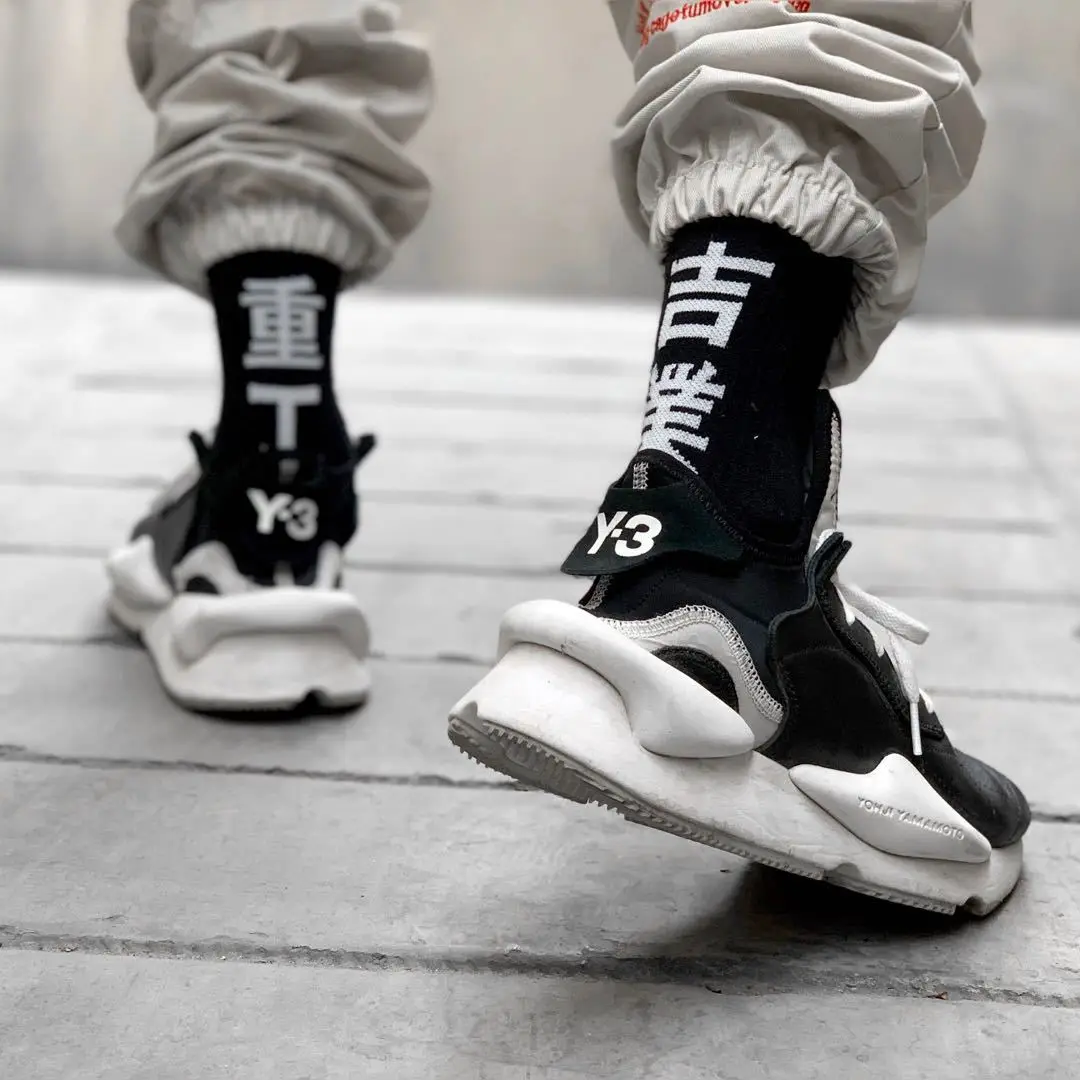 

2 Pairs/1Pairs Hip Hop Socks Mens Japanese Kanji Crew Cotton Long Sock Harajuku Tactical Streetwear Skateboard Socks Unisex WZ01