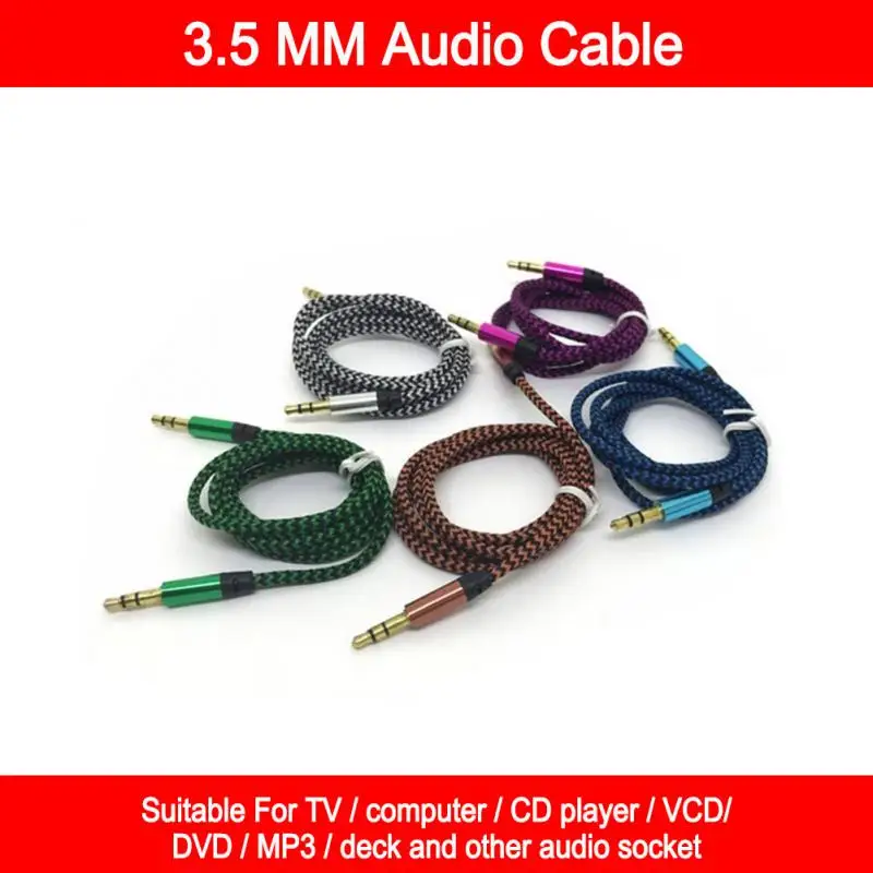 

Car Aux Cord 1m Nylon Jack Audio Cable 3.5 Mm To 3.5mm Aux Cable Suitable For CD / MP3 Players And Other Digital Audio Equipment