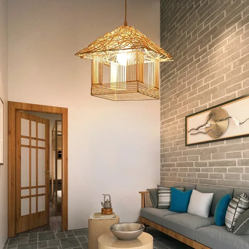 Ретро люстры освещение в китайском стиле креативный чайный домик фермерский дом