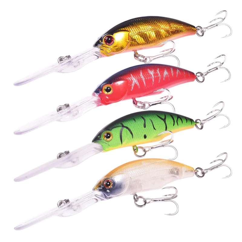 1Pcs Deep Diving Minnow Fishing Lure 10cm 8g Floating Shad Wobbler Artificial Hard Bait for Pike Bass Crankbait Fishing Tackle