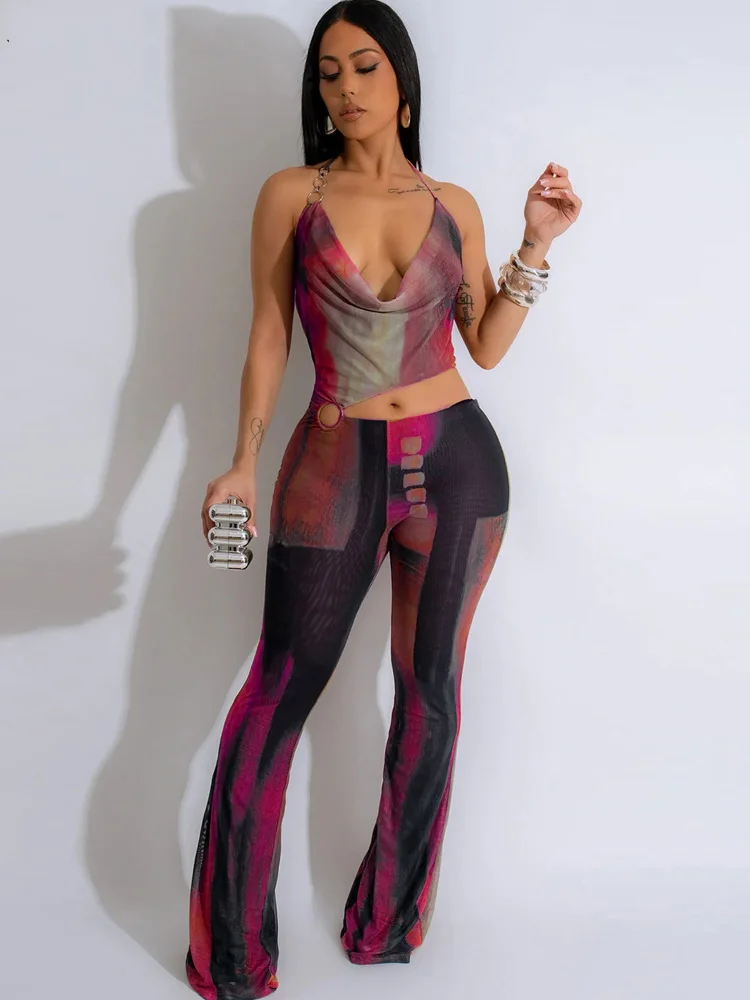 Bonnie Forest женские сетчатые комбинезоны с капюшоном и принтом тай-дай сексуальные