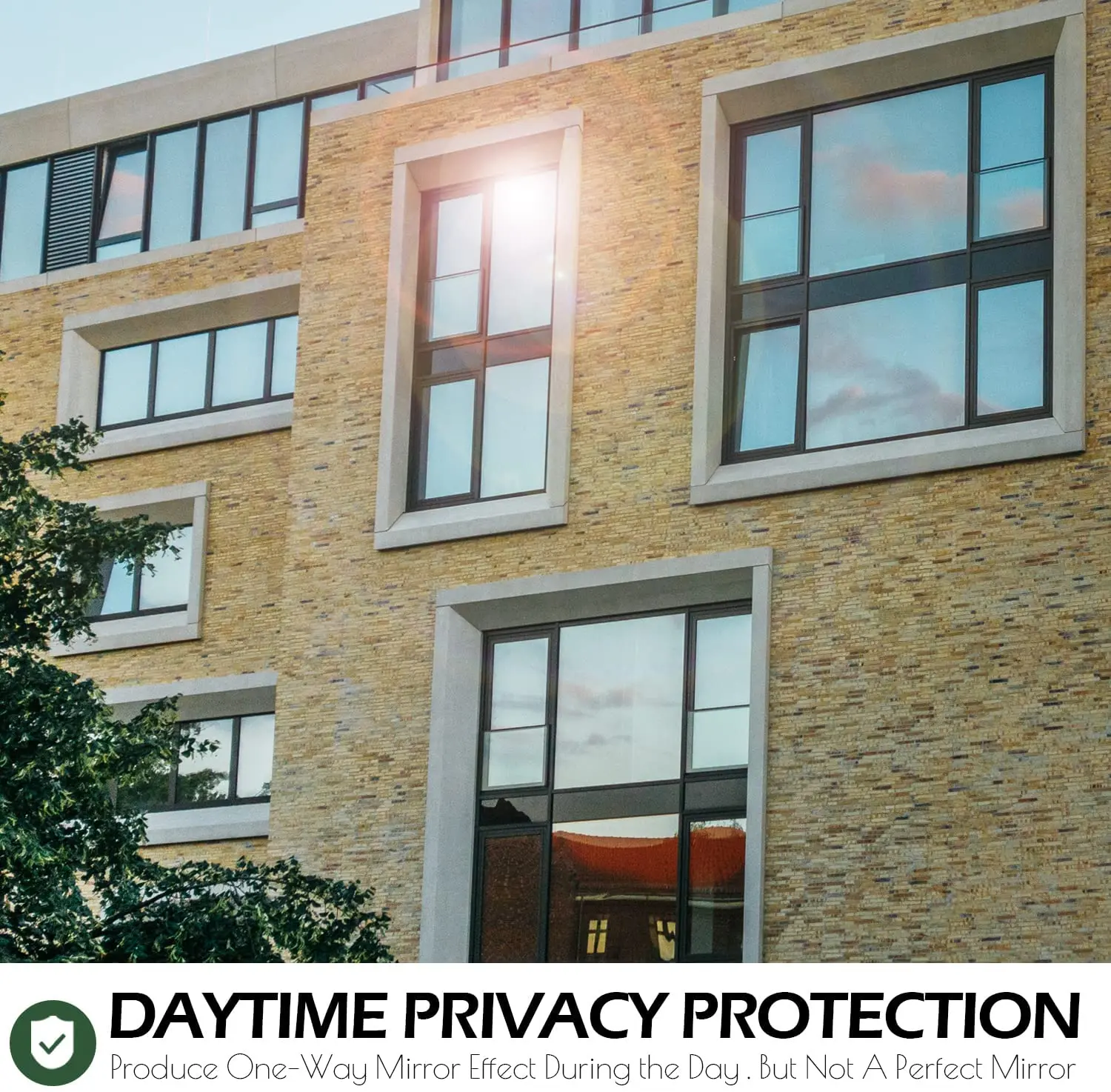 Односторонняя зеркальная оконная пленка самоклеящаяся витражная для защиты от