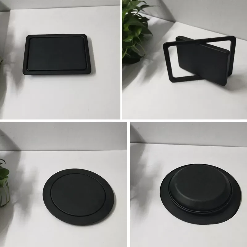 

NEW2023 Stainless Steel Flush Recessed Built-in Balance Swing Flap Lid Cover Trash Bin Garbage Can Kitchen Counter Top kitchen t