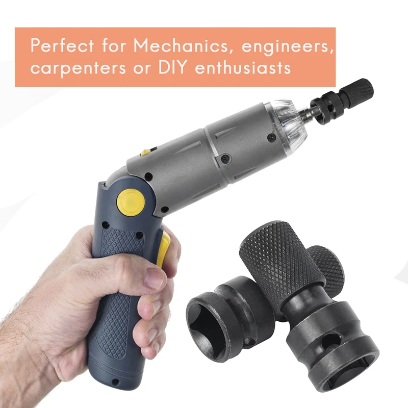 Новинка 2 упаковки Квадратный привод 1/2 дюйма в шестигранный хвостовик 1/4