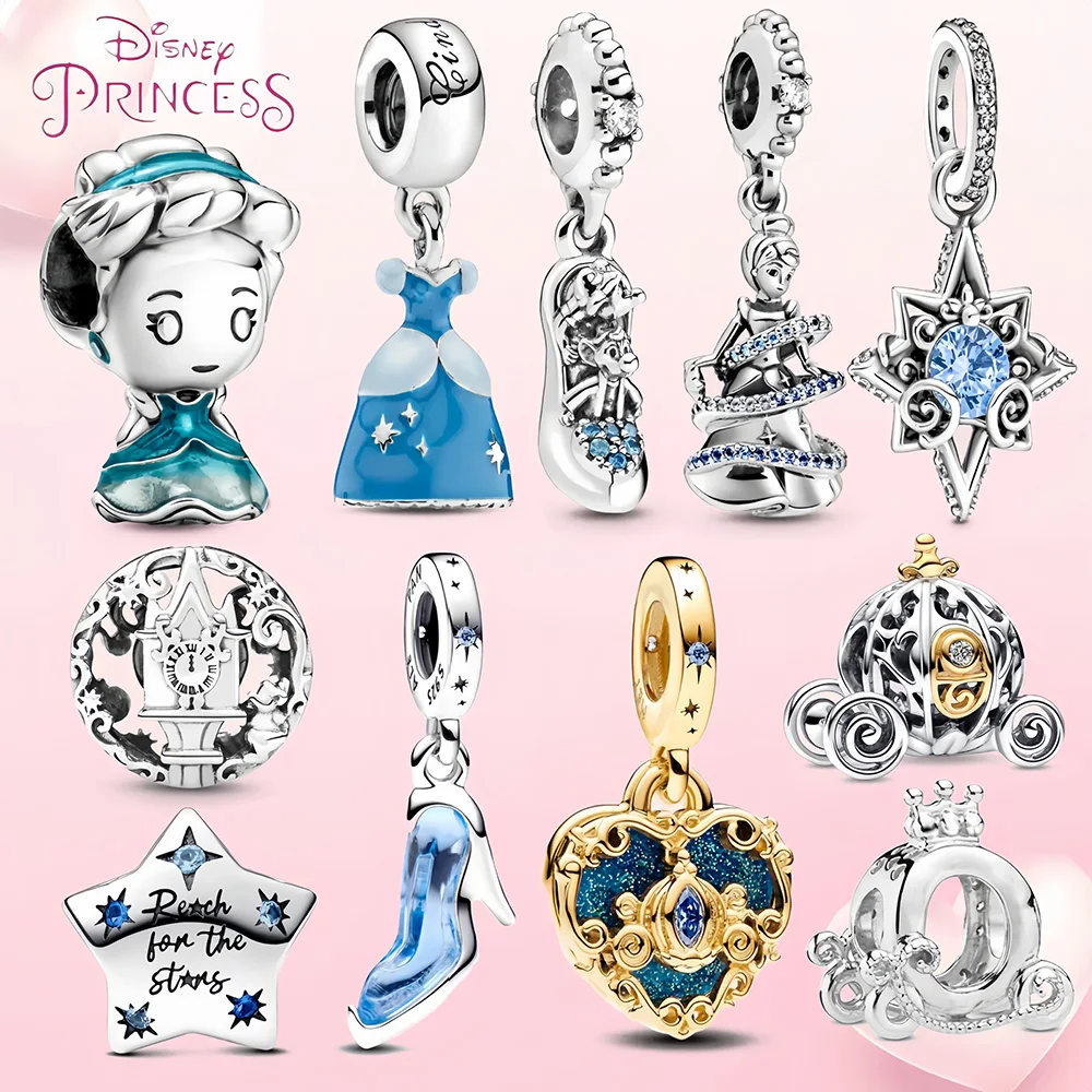 Бусина-Шарм Золушка муранская из серебра 925 пробы