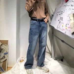 Джинсы прямые для мужчин и женщин, классические брюки из денима в стиле хип-хоп, Повседневная Уличная одежда в японском и корейском стиле, 4 цвета, ретро