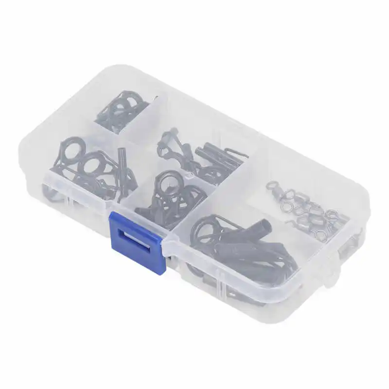 

Fishing Rod Guides Stainless Steel Frame Reduce Damage Multiple Sizes Fishing Rod Tip Repair Kit 5 Apertures for Replacement