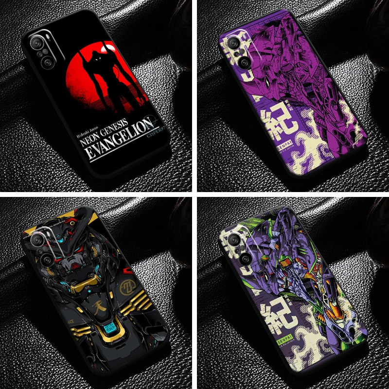 

Neon Genesis Evangelion EVA Anime For Xiaomi Redmi K40 Pro Gaming Phone Case Soft Carcasa Back Funda Liquid Silicon