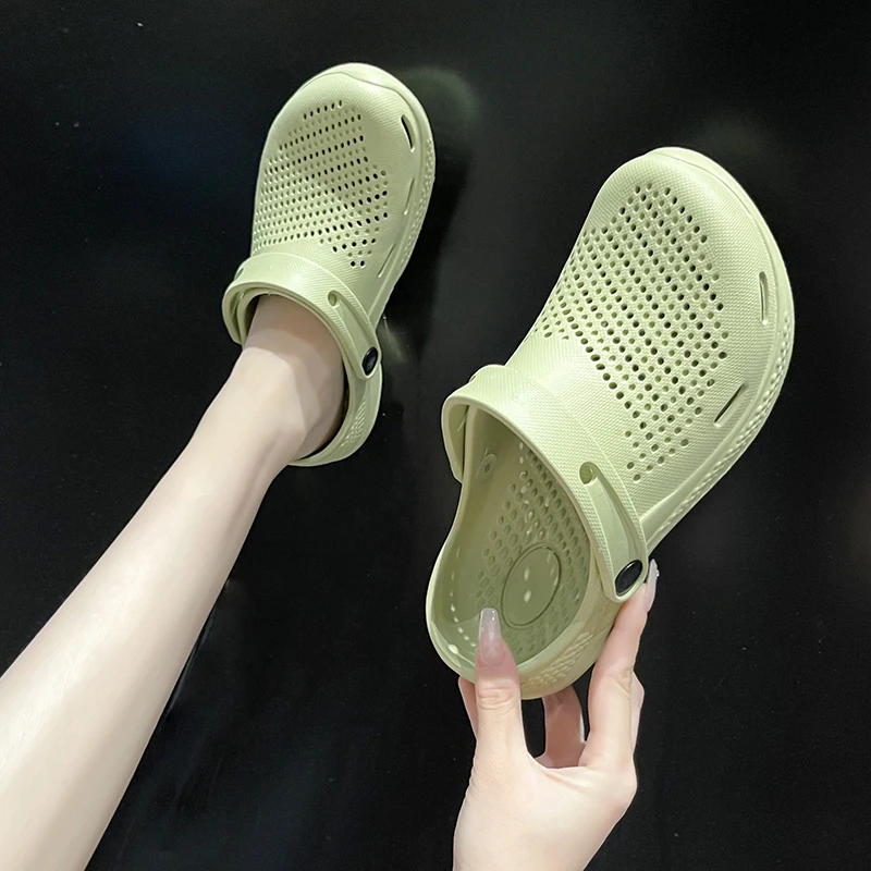 

Сандалии женские дышащие водонепроницаемые, пляжные шлепанцы, плоская подошва, с перфорацией, Повседневная Уличная обувь, модель 2022