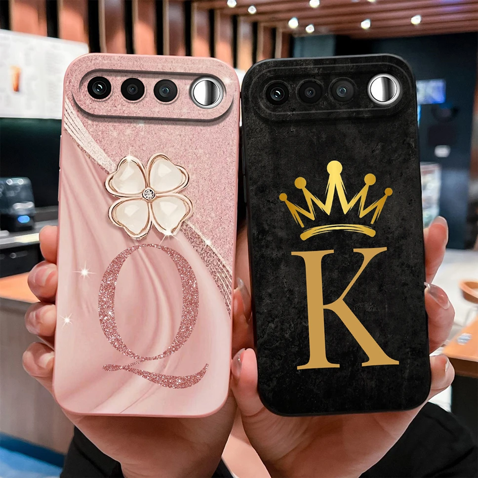Фото Чехол для Realme 16 5G Luruxy A To Z Letters, гладкий защитный мягкий чехол из жидкого силикона с противоскользящим покрытием для Realme16 Fundas Capa №1