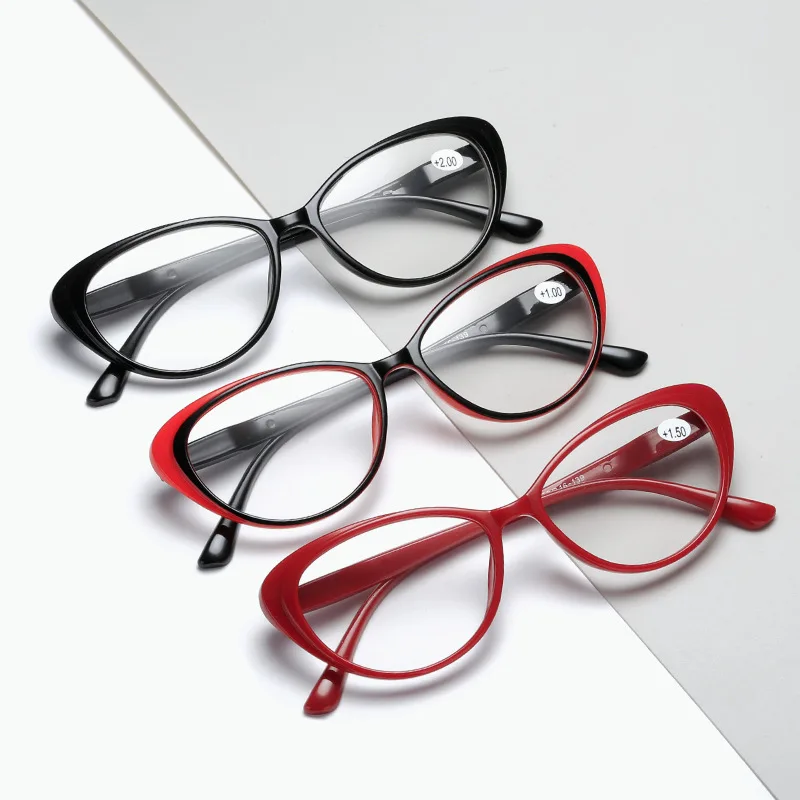 

Cat Eye Reading Glasses Presbyopic Glasses Eyeglasses Spring Hinge Computer Prescription Eyewear +1.00~+4.00 MYT_0512
