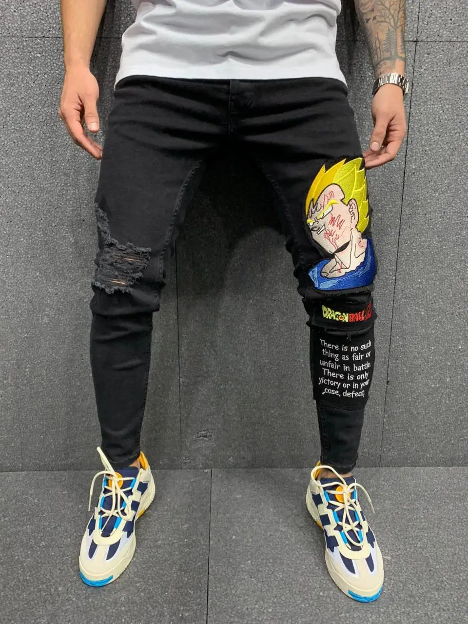 

Премиум рамка дизайн лица наклейка Slim Fit Мужские джинсы
