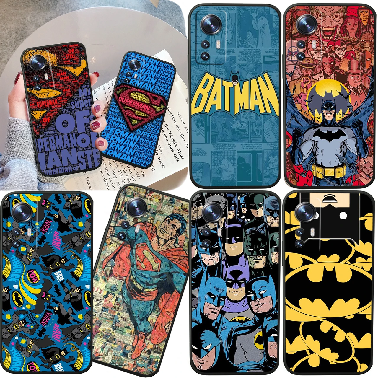 

Superman Batman For Xiaomi Mi 13 12T 11X 10T Note 10 Ultra Pro Lite 5G Soft Silicone Black Phone Case