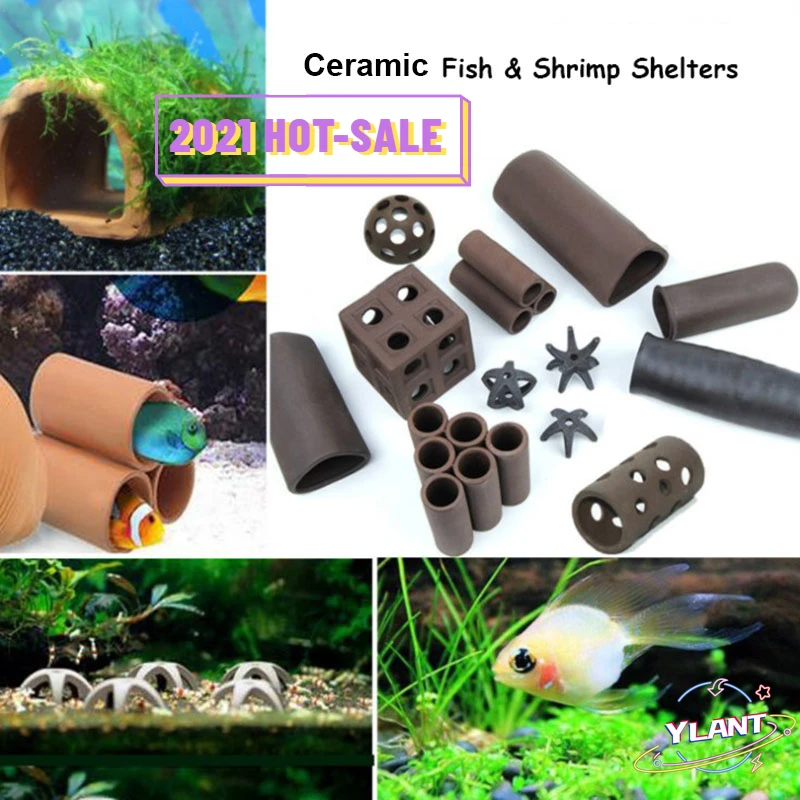 

Ceramic Aquarium Decoration Fish Shrimps Shelter House Pottery Scorpion House Canister Simulation Stone Fish Tank Decor Great