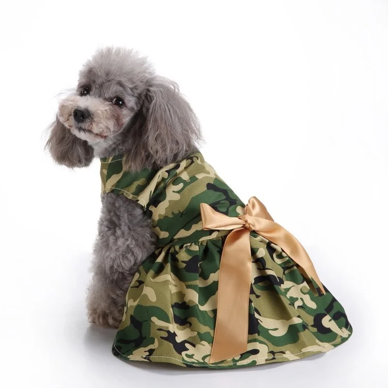 

Summer New Fashion Pet Dog Cat Skirt Dog Camouflage Dress for Small Dogs Puppy Clothes Girl Chihuahua