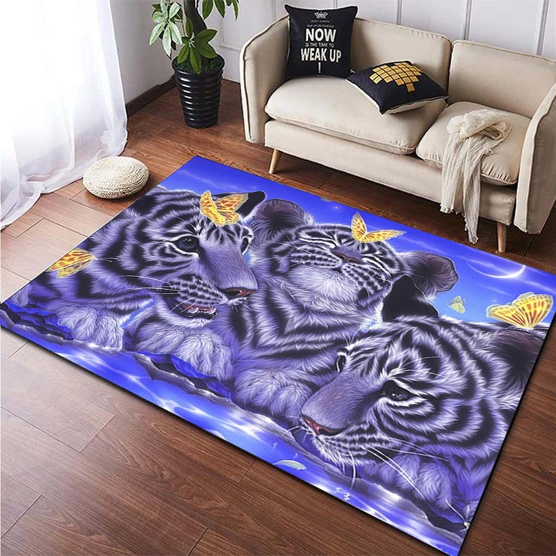 Animal Tiger pattern custom carpet living room yoga mat home decoration carpets for living room doormat washroom floor mat