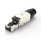 Разъем Cat8 Keystone Jack RJ45, Разъем Cat 8 для завершения работы в поле, 40 г, 2000 МГц, экранированный безинструментальный, бесплатное подключение до PoE + 100 Вт