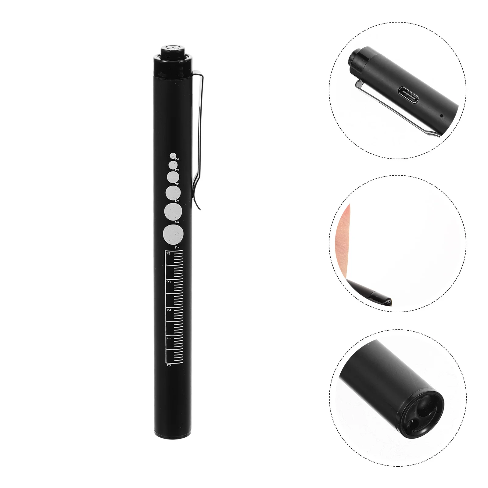 

Pen Flashlight Rechargeable Charging Cable Spotlight Medical Stainless Steel Lights Nurses