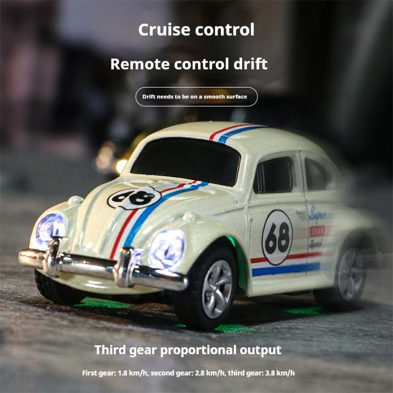 1:64 Volkswagen Beetle Alloy 4WD RC Мини Дистанционное Управление Автомобиль Настольный Ультра