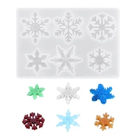 snowflakes silicone molds earring pendant epoxy resin mold christmas gift hanging home decoration diy jewelry making supplies