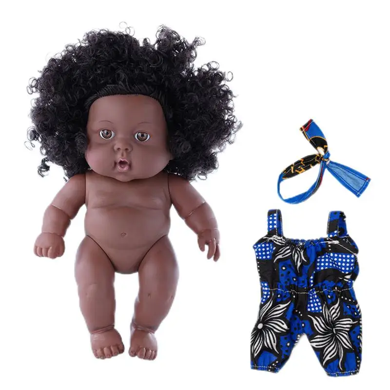 

Куклы-младенцы, черная кукла-младенец для девочек, афроамериканские куклы с комбинезоном и повязкой на голову, реальные детские куклы, рождественский подарок для
