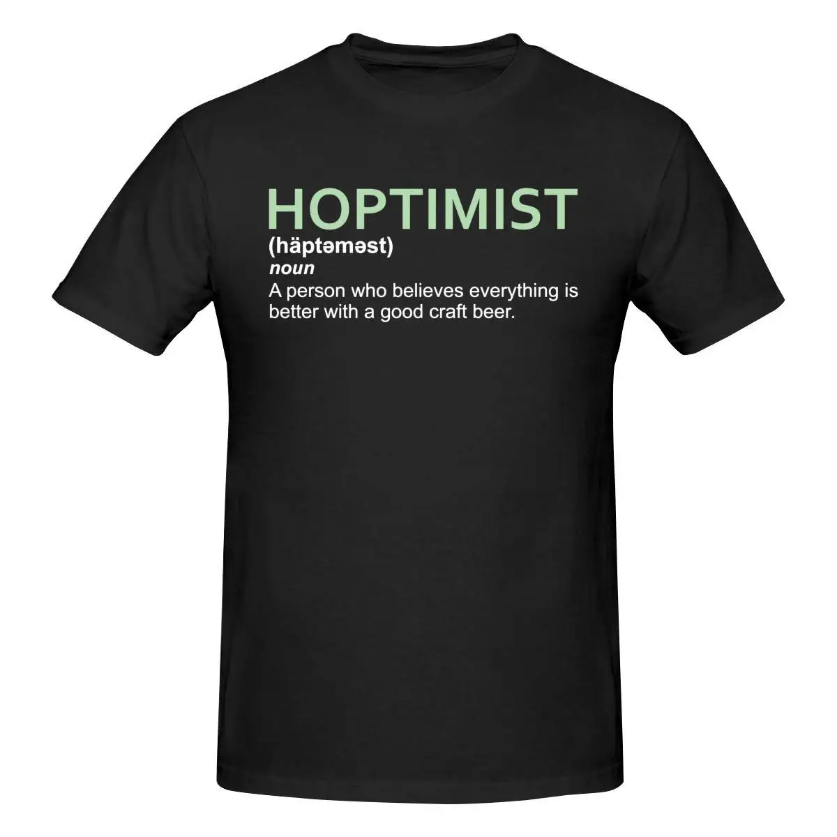 

Hoptimist For Craft Beer Lovers T Shirt Cotton Short Sleeve Tshirt